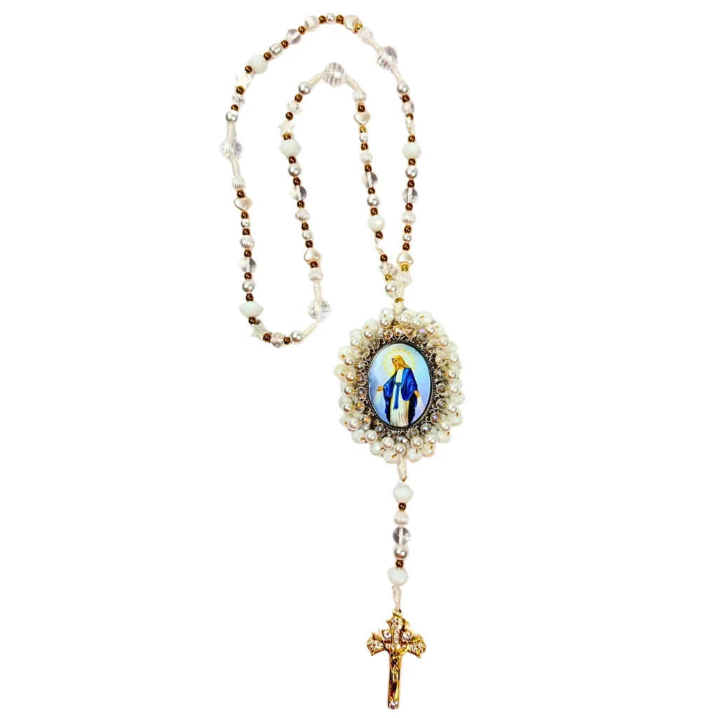 Virgen de Guadalupe · Perlado Cristal Dorado