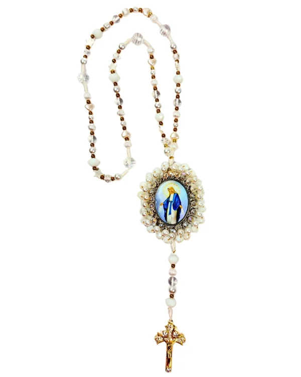 Virgen de Guadalupe · Perlado Cristal Dorado