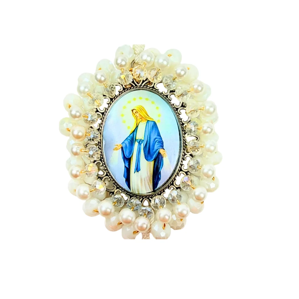 Virgen de Guadalupe · Perlado Cristal Dorado