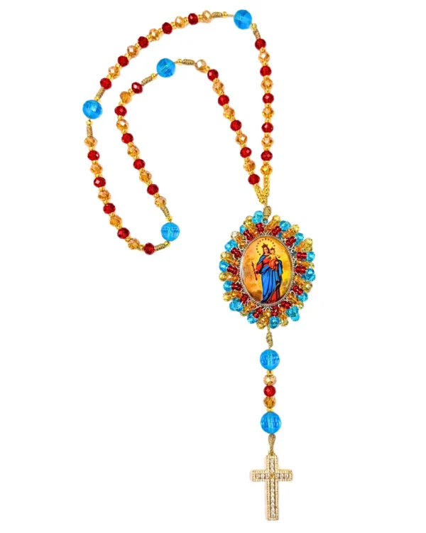 Virgen María Auxiliadora · Cielo y Carmesí