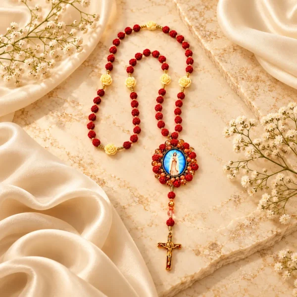 Virgen Rosa Mística · Carmesí